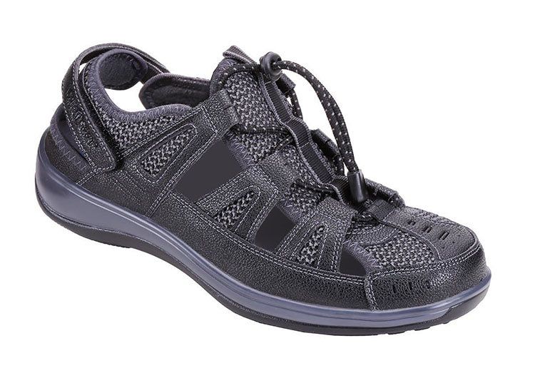 Orthofeet Shoes - Verona Heel Strap - Black